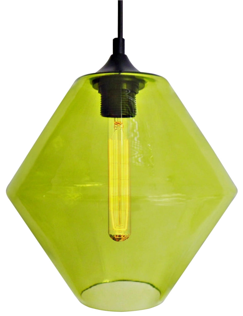 Candellux lampada a sospensione Bremen nera vetro Ø23cm