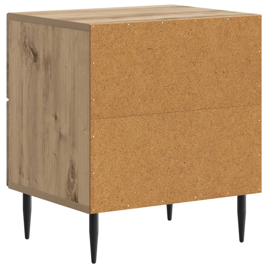 Armadio da Notte 2 pcs Rovere Artigianale 43 x 34,5 x 47,5 cm 894774