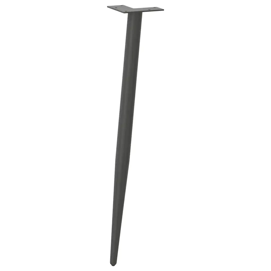 Gambe per Tavolo Consolle Forma Conica 4 pz Antracite 72-73 cm Acciaio 4012518