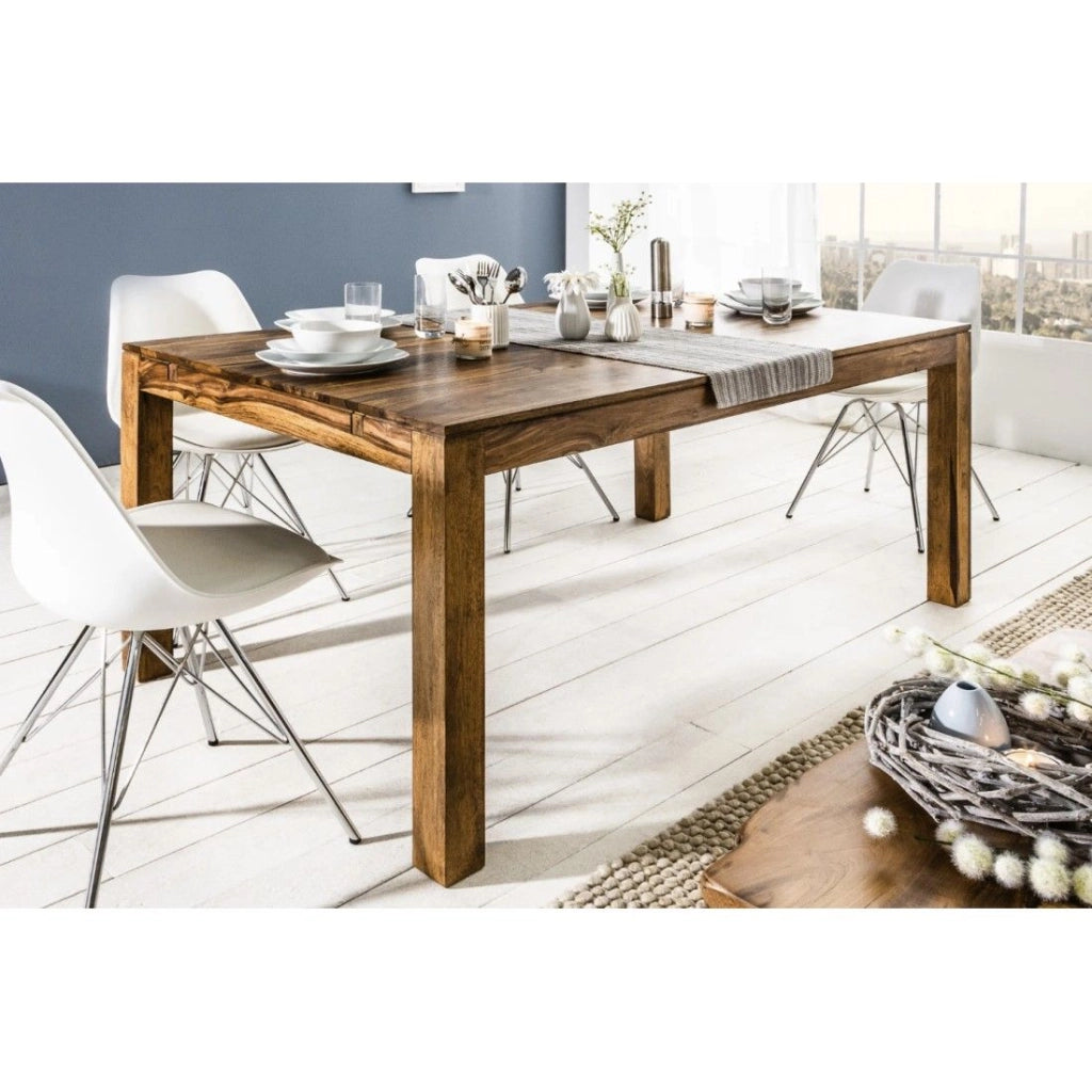 Tavolo da pranzo TAVINA 160–240 cm – Tavolo allungabile in legno massiccio di Sheesham verniciato