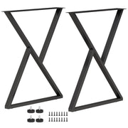 Gambe da Tavolo in Acciaio ¨C Zephmum ¨C Nero 60x72 cm