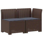 Divano da Giardino a 2 Posti con Cuscini Aspetto Rattan PP 8011931