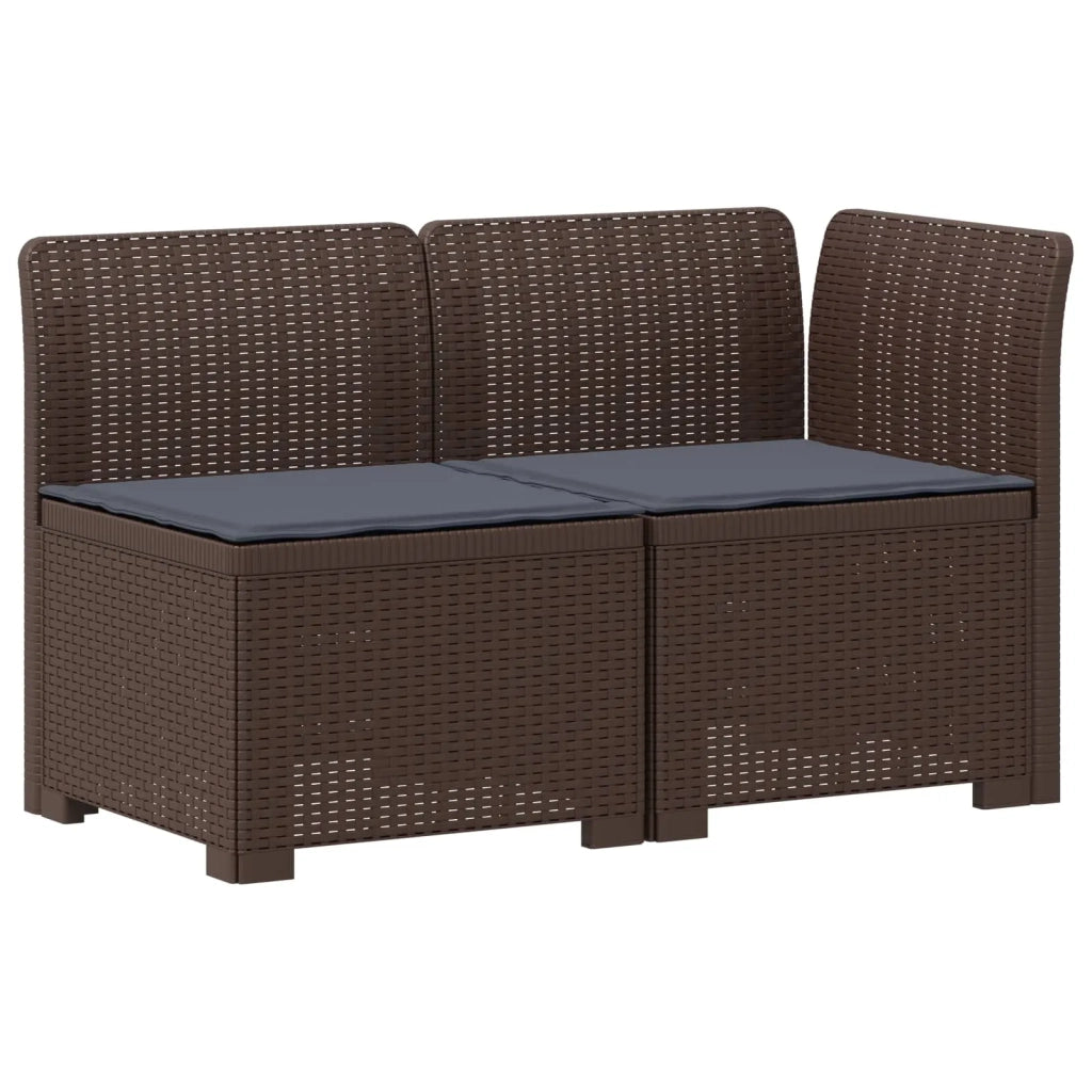 Divano da Giardino a 2 Posti con Cuscini Aspetto Rattan PP 8011931