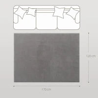 Tappeto Salotto 120x160 cm Lavabile in Lavatrice Pelo Lungo Stile Moderno Tappeto per Soggiorno Camera da Letto Grigio Chiaro