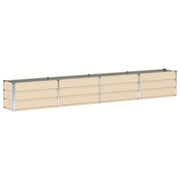 Fioriera moderna multifunzionale di design 320 x 40 x 45 cm in acciaio avorio 02_0059143