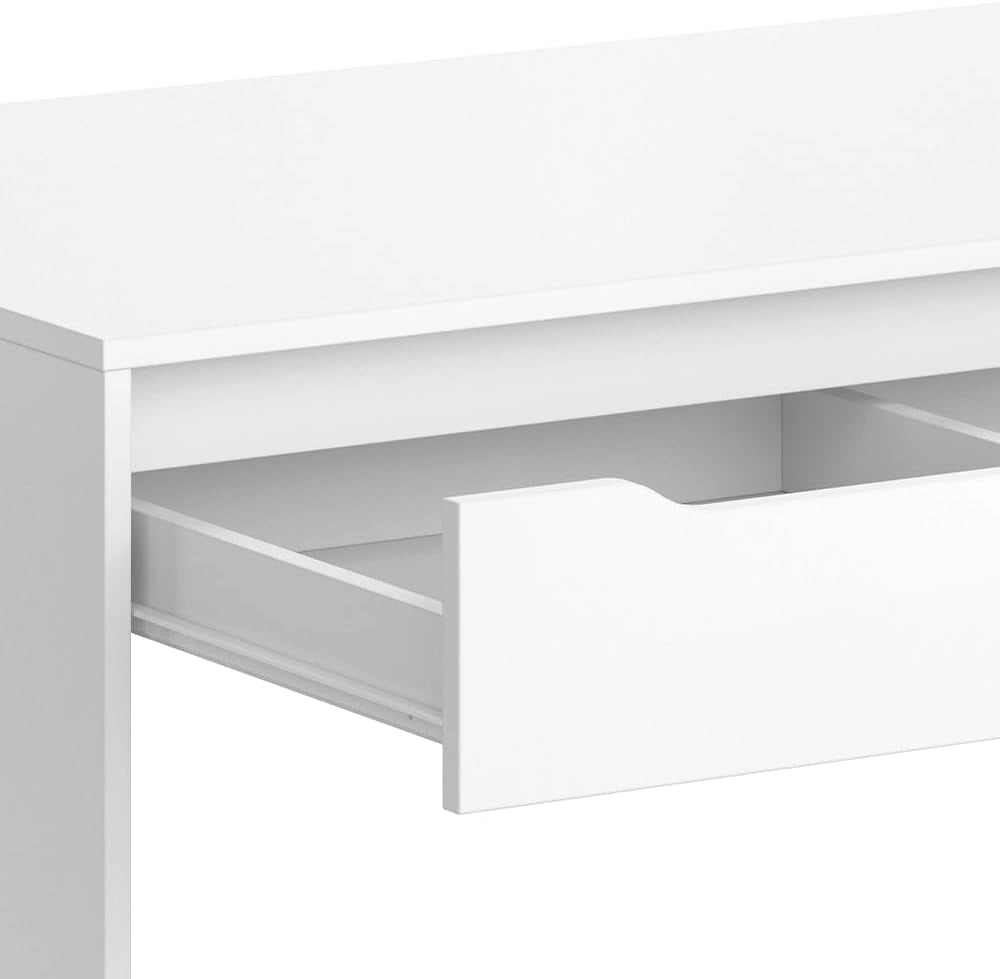 Scrivania Ruben, Bianco, 100 x 65 cm, combinabile con altri mobili della serie Ruben