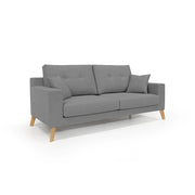 Danish Divano moderno in tessuto morbido impermeabile T02 166 cm grigio