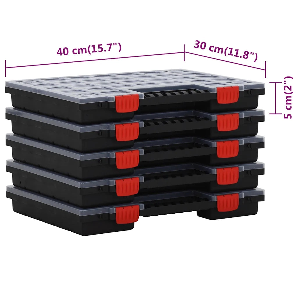 Scatole di Assortimento 5 pz 40x30x5 cm in Polipropilene 152096