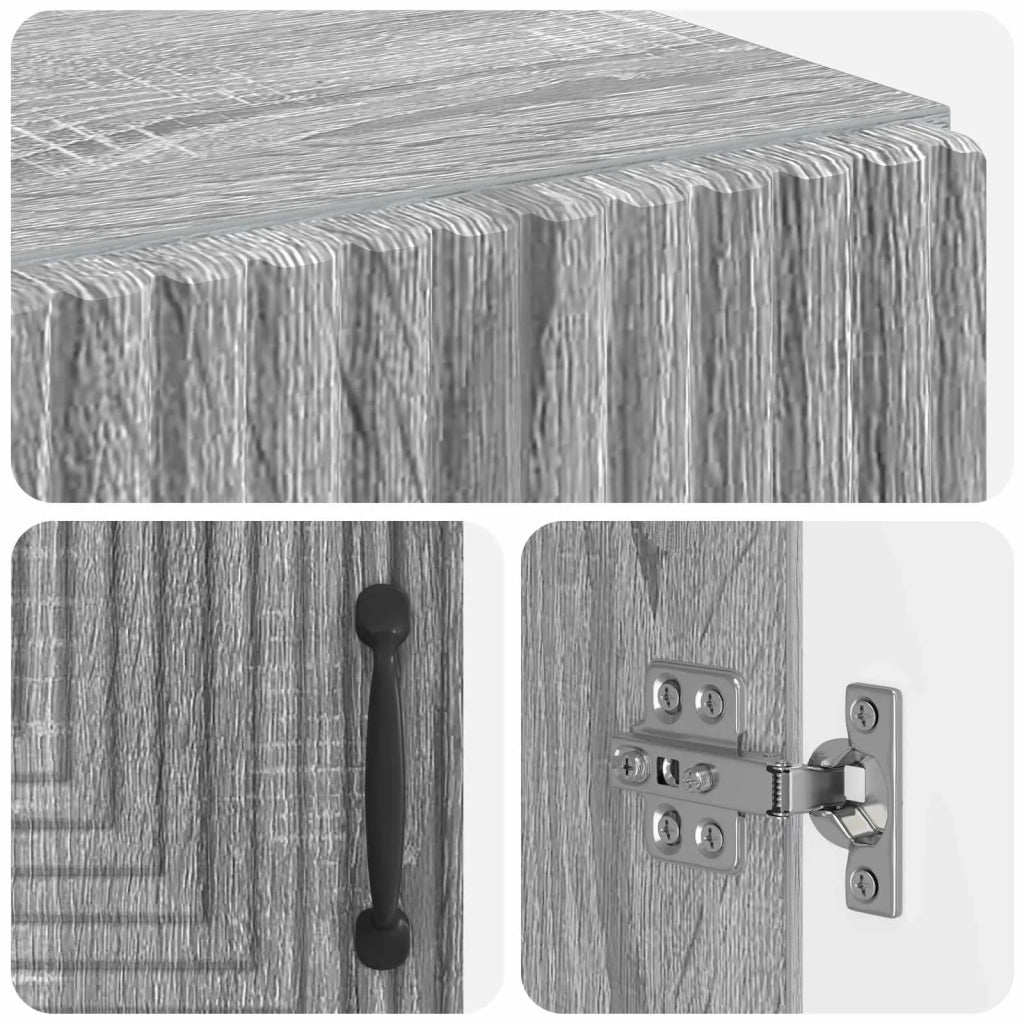 Mobiletto da Bagno HAARLEM Sonoma grigio 59,5 x 31 x 80 cm 896841