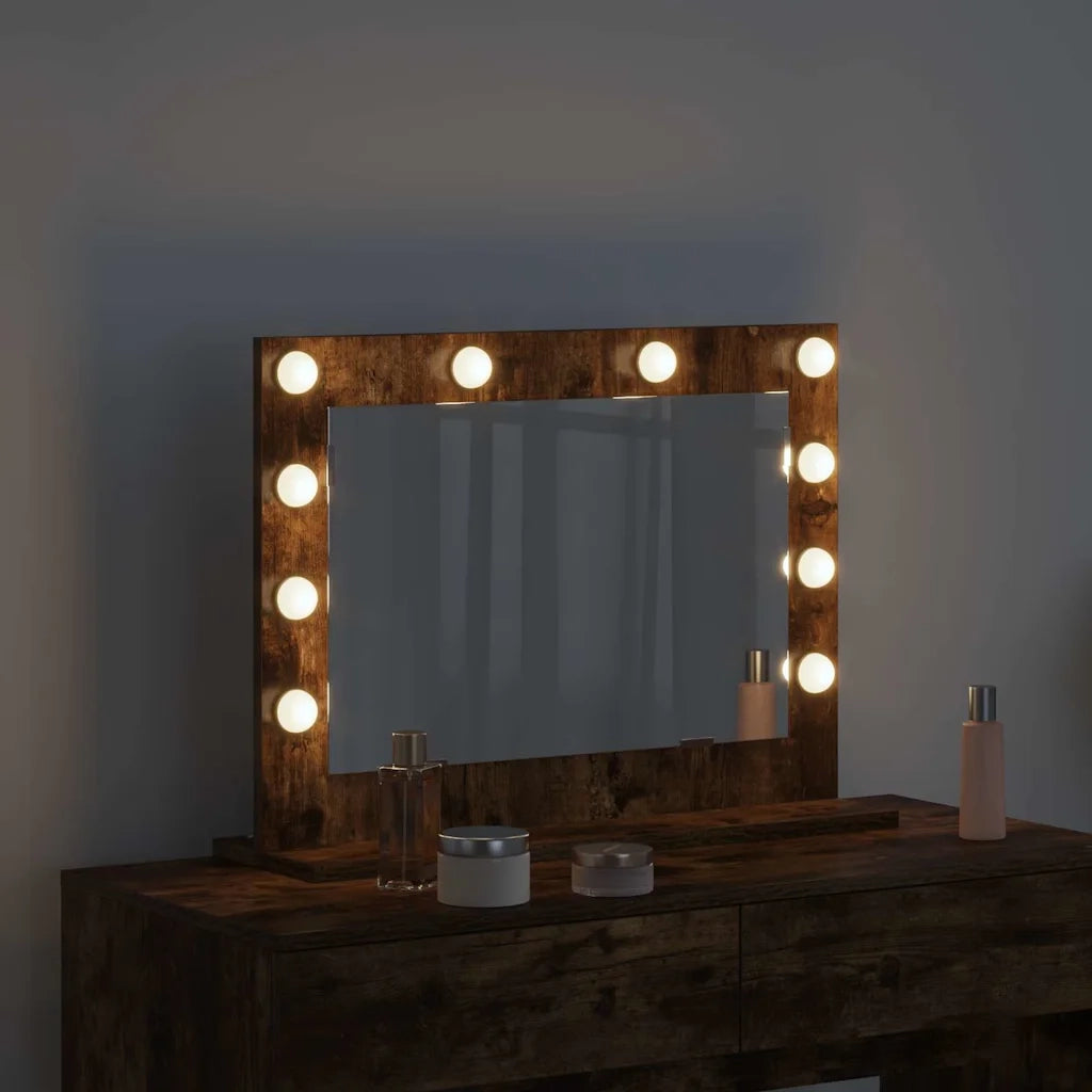 Specchio da Vanità Rovere fumé 60 x 45 x 18 cm Rettangolare 868313