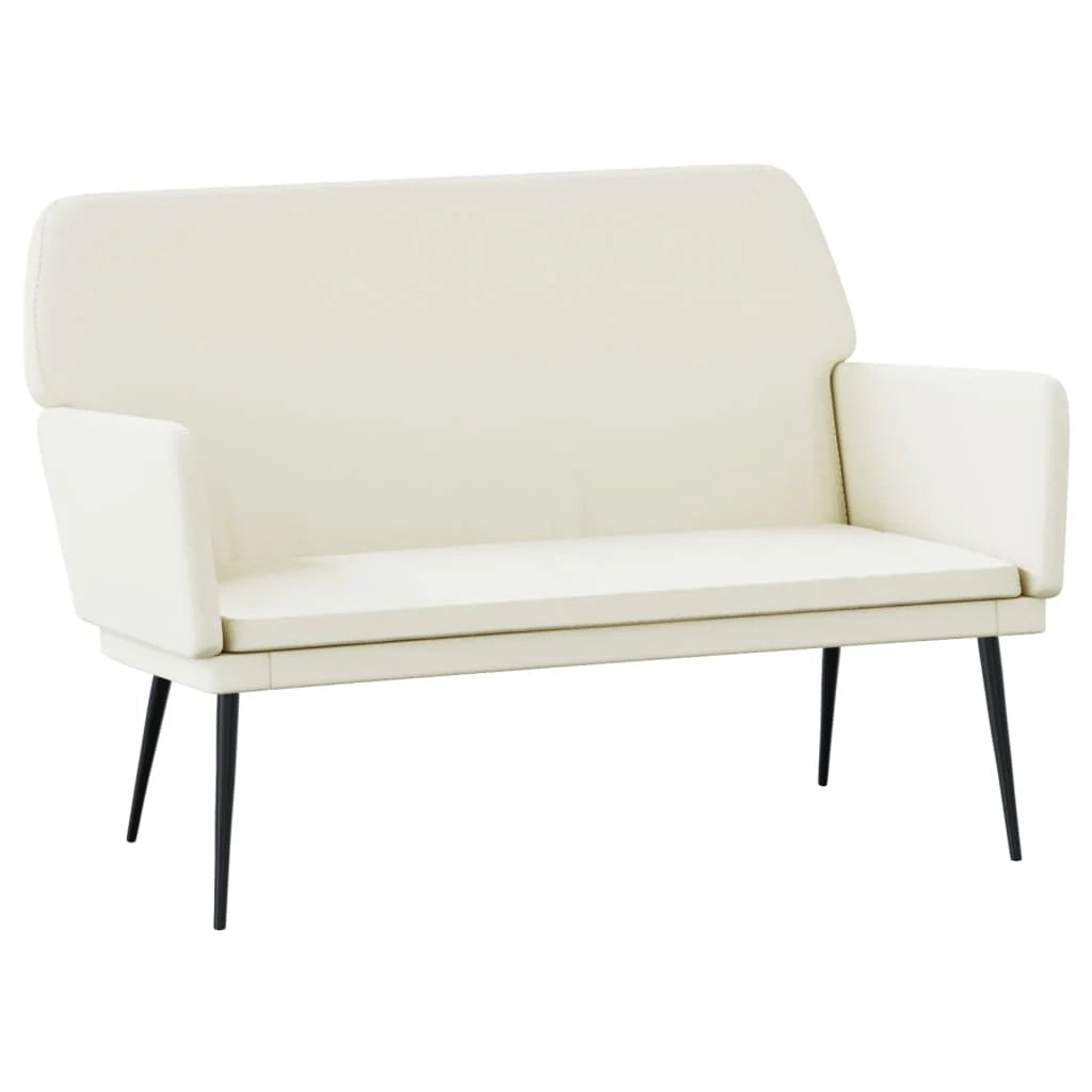 Panca/panca in velluto crema 108 x 79 x 79 cm 02_0010574