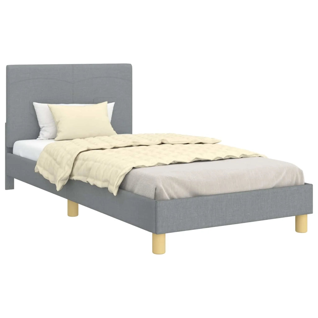 Struttura letto bambini con testata Grigio chiaro 80 x 200 cm
