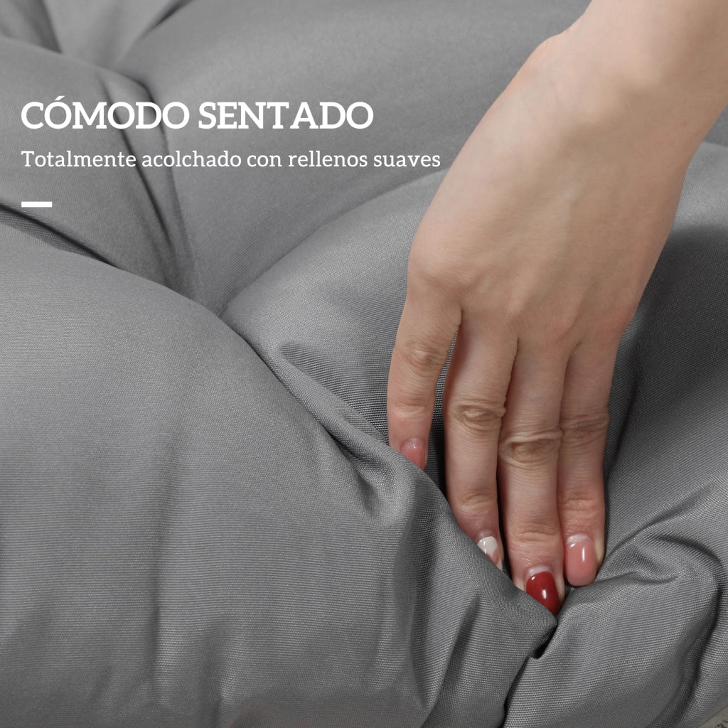 Cuscino per Divano 2 Posti ¨C zephmum ¨C 110x48x8 cm Grigio
