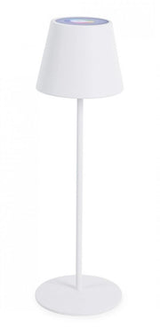 Lampada da Tavolo Ø12x38 cm in Acciaio Bianco