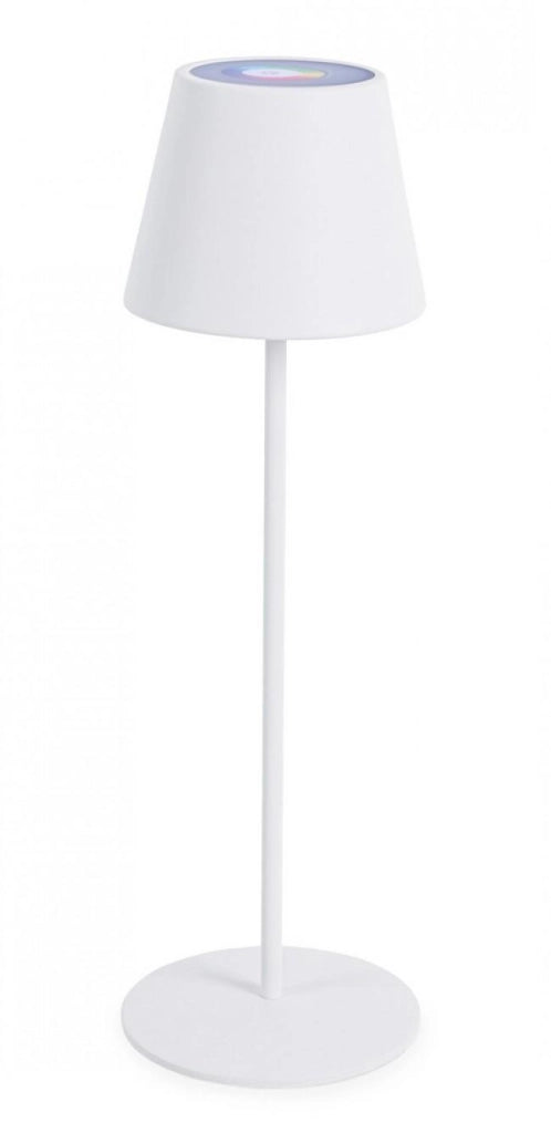 Lampada da Tavolo Ø12x38 cm in Acciaio Bianco