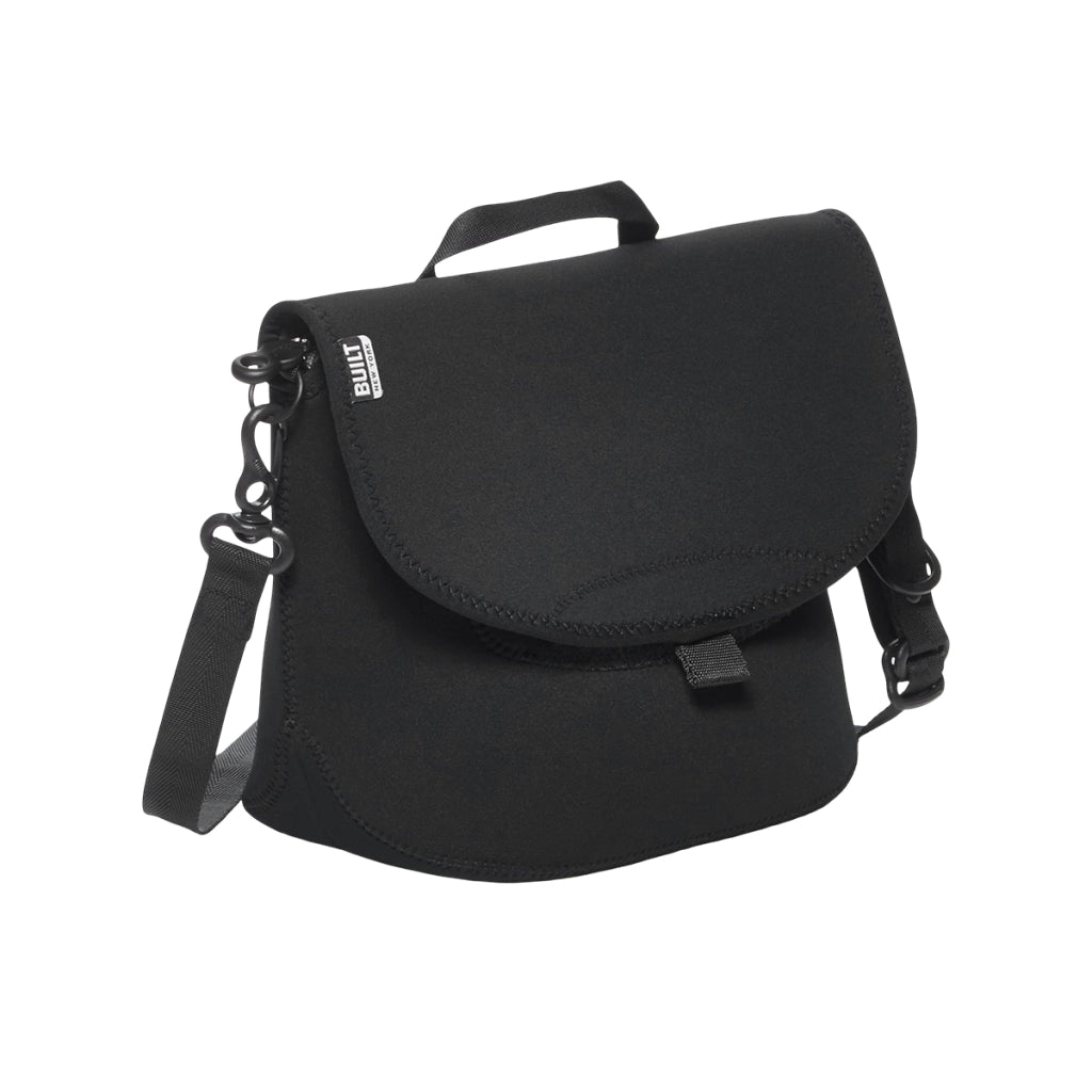 Borsa per il pranzo isotermica tipo messenger per bicicletta con cinghia di fissaggio per manubrio Nero Built