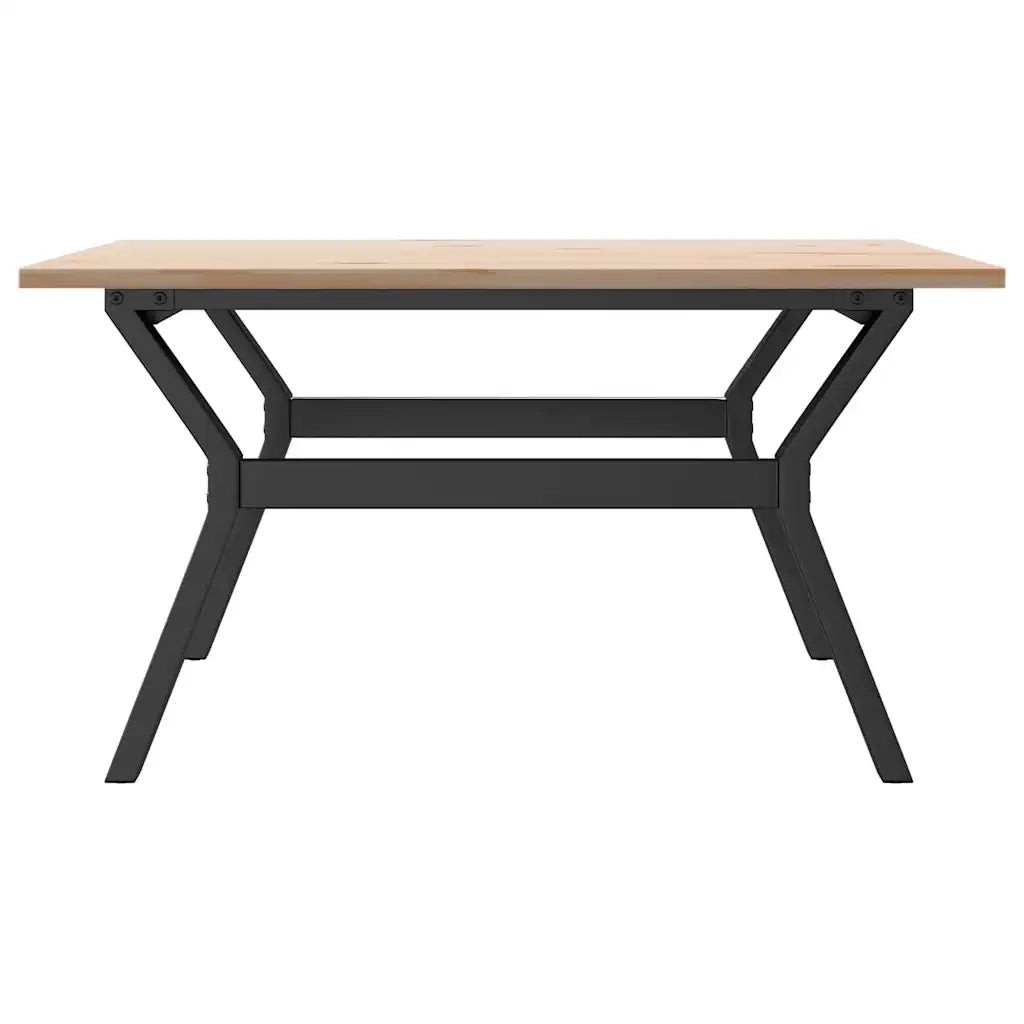 Tavolino da Salotto Telaio a Y 90x90x45 cm Legno Pino e Acciaio 3282709