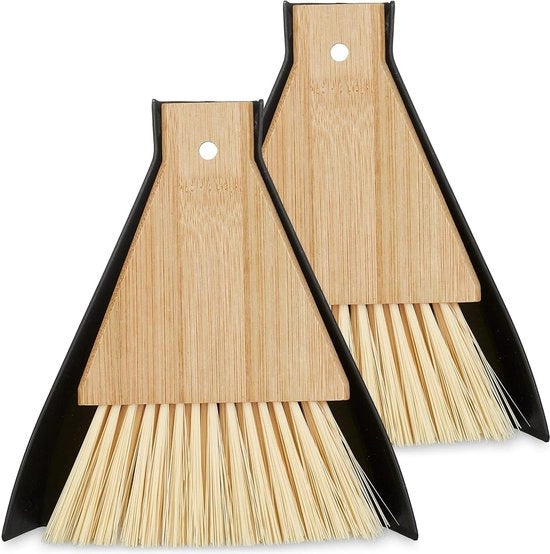 Set di stoffe e lamiere - mini piantina per cucina, campeggio o ufficio - nero/natura con occhiello di fissaggio