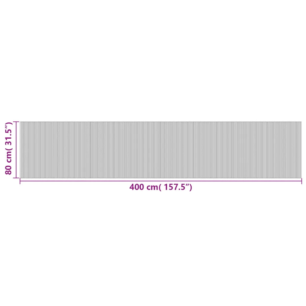 Tappeto Rettangolare Marrone Scuro 80x400 cm in BambÃ¹