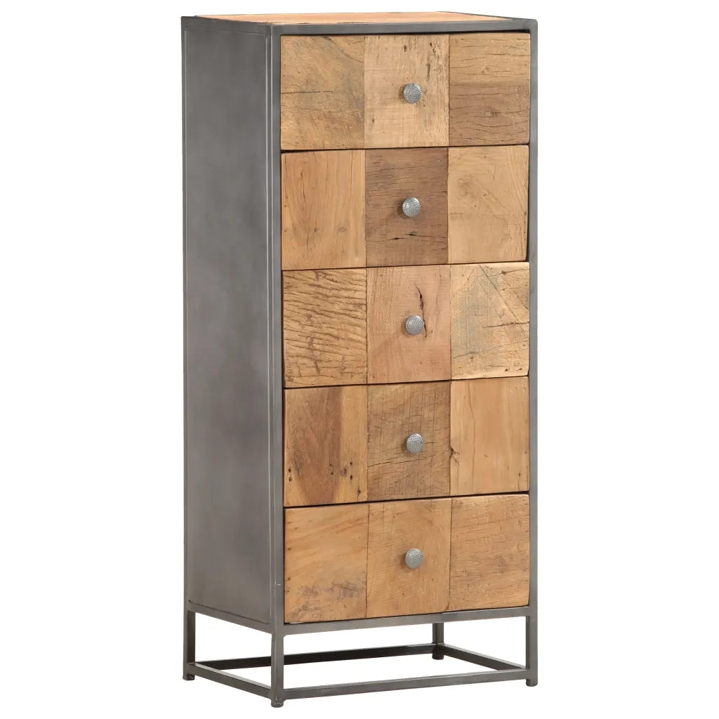 Cassettiera 45x30x100 cm in Legno Massello di Recupero cod mxl 69675