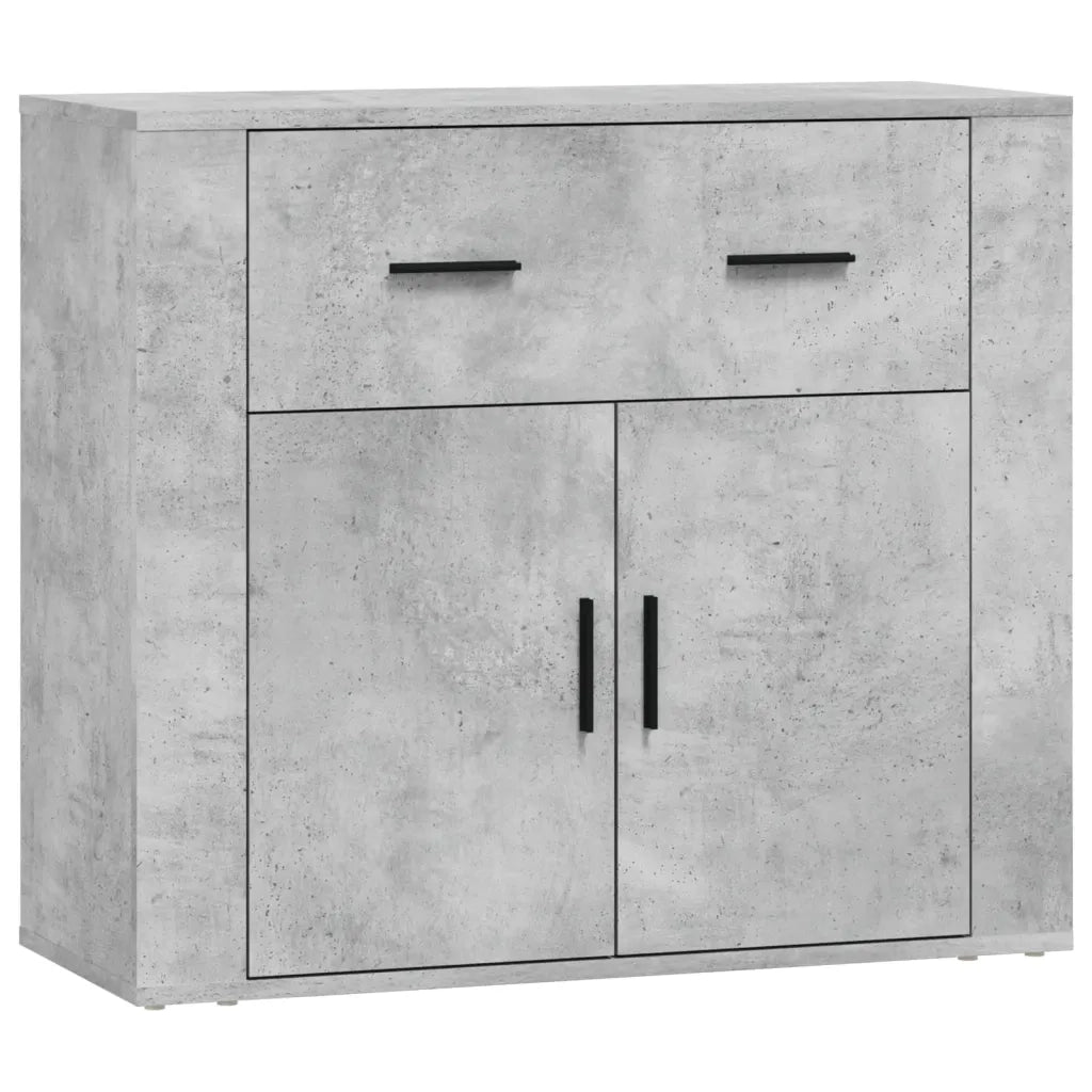 Credenze 3 pz | Madia | Buffet da pranzo | Armadio da pranzo Grigio Cemento in Legno Multistrato
