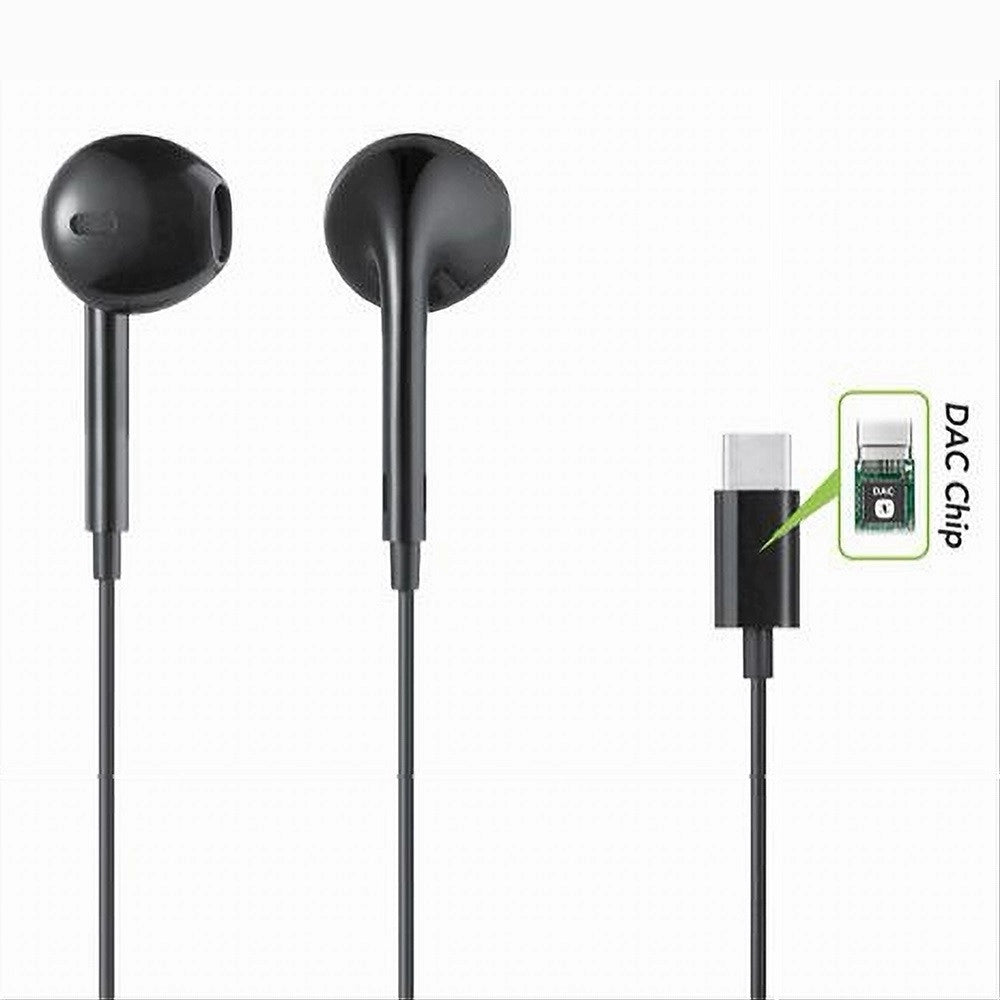 Trade Shop - Auricolare In-ear Cuffie 1.2mt Connettore Type-c Dac Chip Per Smartphone Au-tc01 -