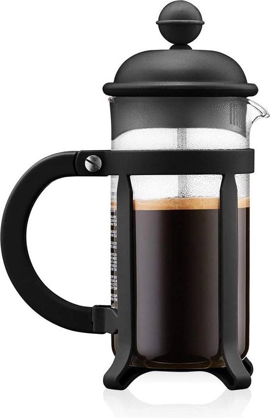 Caffettiera elettrica a 3 tazze 035 l, colore nero, dimensioni 75 x 135 x 189 cm, pressa in acciaio inox 1903 - 01