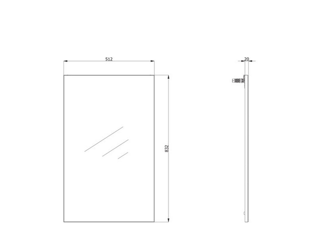 Cogne, Specchio kit Fissaggio a Muro Incluso, 51x83h cm Beige
