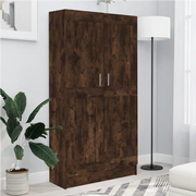 Libreria-Scaffale per Libri-Mobile di Stoccaggio Rovere Fumo 82,5x30,5x150 cm in Legno Multistrato
