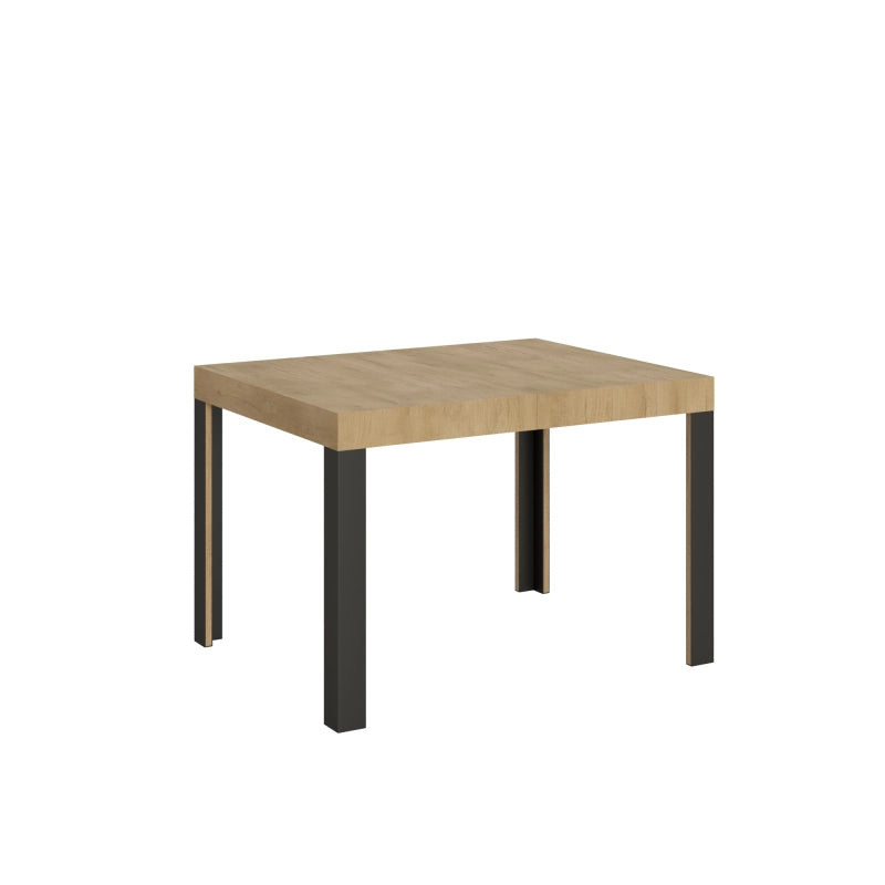 Tavolo allungabile 80x120/204 cm Linea telaio Antracite - Quercia Natura