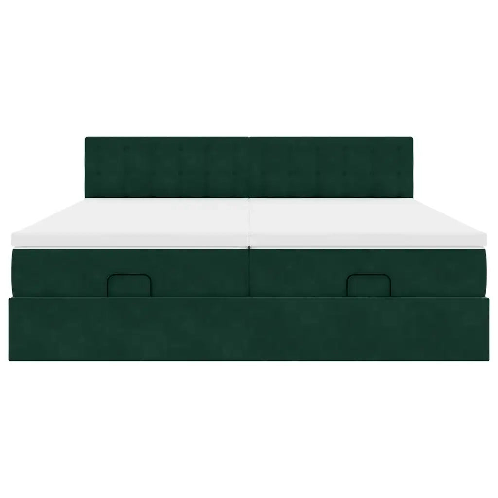 Struttura Letto Pouf con Materassi 180x200 cm Velluto 3312113