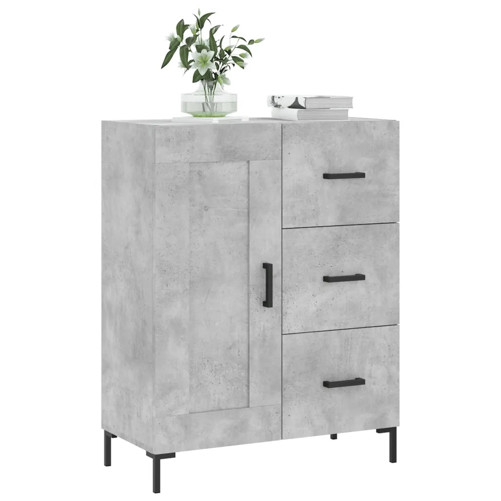 Credenza-Buffet-Armadio da cucina Grigio Cemento 69,5x34x90 cm in Legno Multistrato 489082