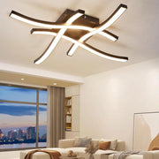 ZMH Lampada da Soffitto LED Nera 24W 3000K Luce Calda Design Moderno per Camera Letto Soggiorno Corridoio Ufficio