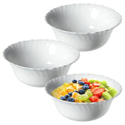 KADAX 3 ciotole in vetro per insalata, snack, bianche, 17,5 cm
