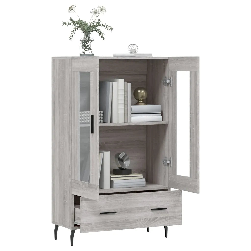 Credenza Grigio Sonoma 69,5x31x115 cm in Legno Multistrato 828322