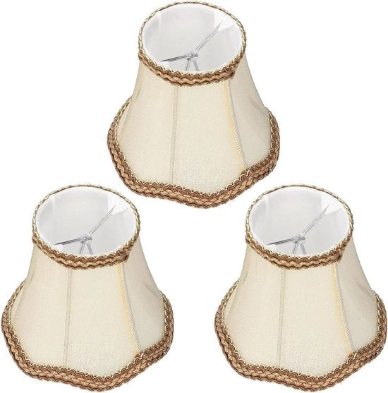 Set di 3 Copricapelli in Oro per Lampadine E14 a Bocca di Corona - Accessori di Illuminazione Decorativi per Casa e Alberghi