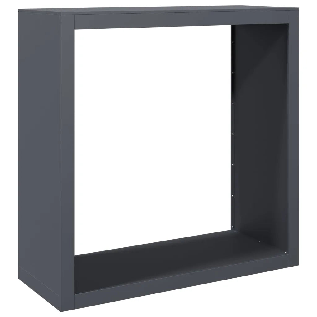 Rastrelliera per Legna da Ardere-Portalegna Antracite 100x40x100cm Acciaio