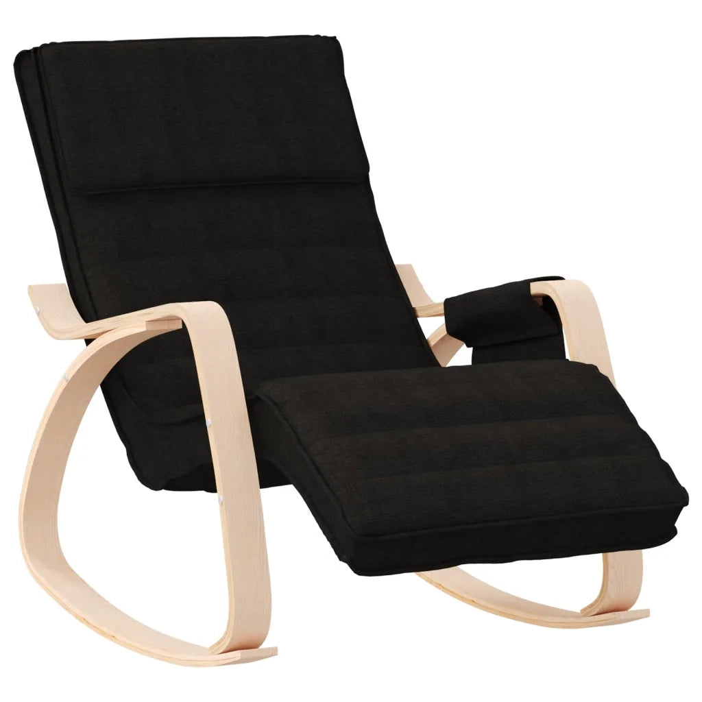 Sedia a Dondolo Nera in Tessuto CFW3098153