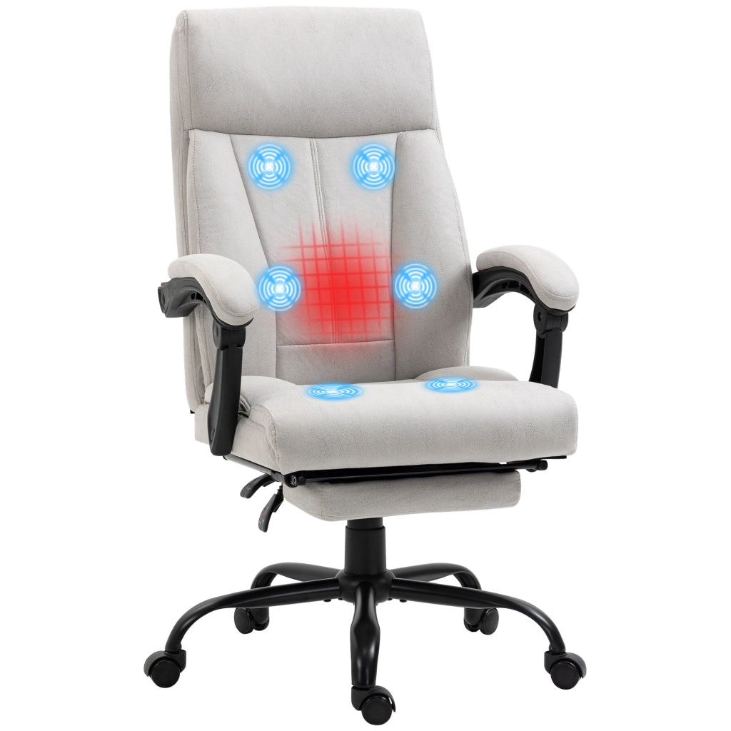 Sedia da ufficio con massaggio e riscaldamento lombare ¨C zephmum ¨C grigio chiaro