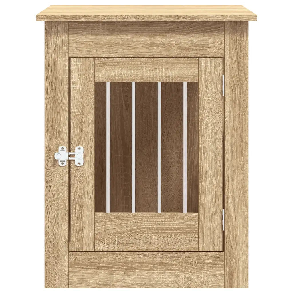 vidaXL Gabbia Cani da Arredamento Rovere Sonoma 55x80x68cm Multistrato