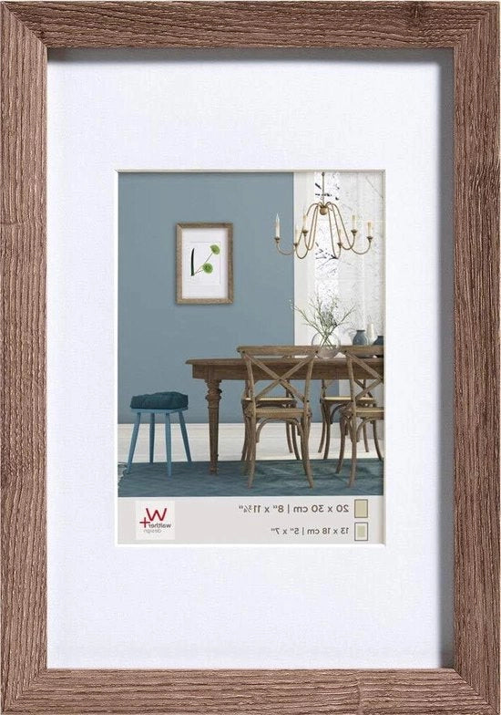 Fotolijst in Legno con Passe-partout e Fiorito 50 x 60 cm