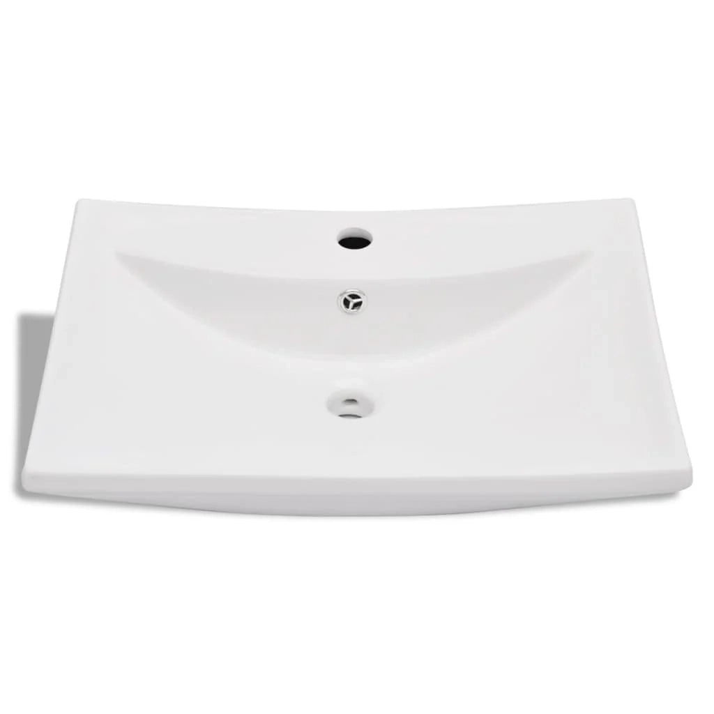 Lavabo da bagno di lusso 60 x 44 cm rettangolare in ceramica con troppopieno ceramica bianca 02_0002488