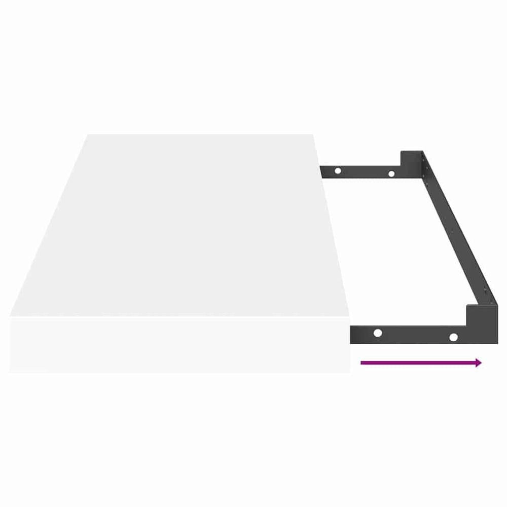 Floating Shelf, White, 50x23x3.8 Cm, MDF