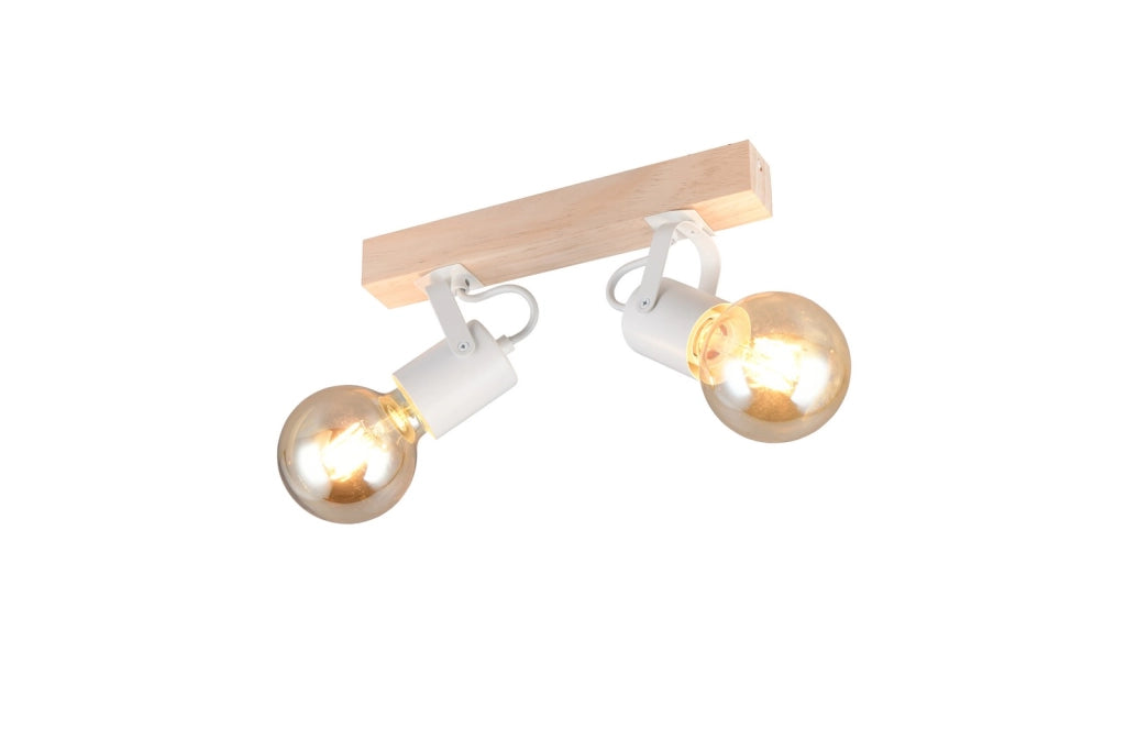 Faretto da soffitto vintage bianco 2xE27 LYNAR RL