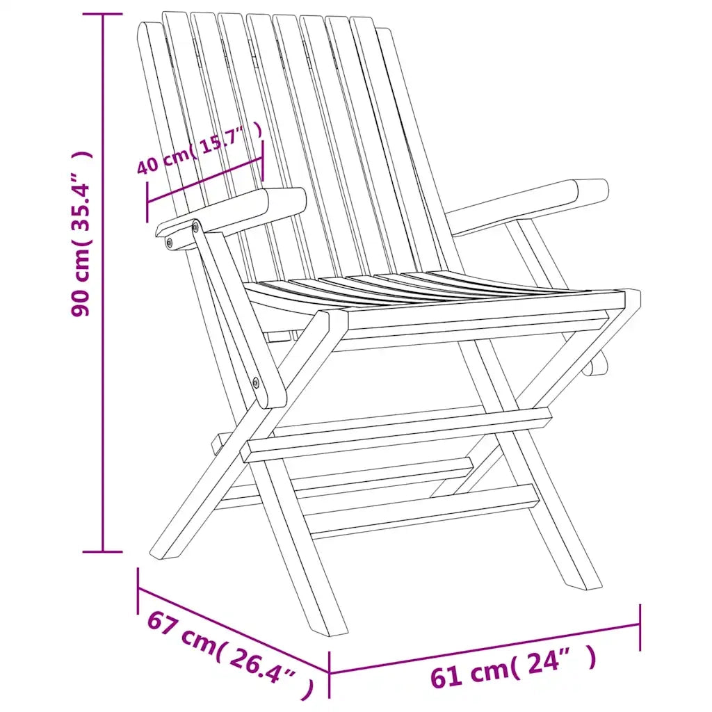 Set da Pranzo per Giardino 5 pz in Legno Massello di Teak 3155028