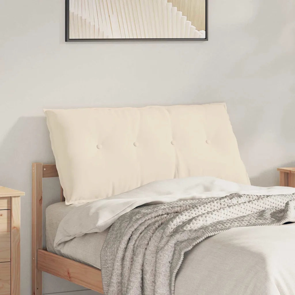 Cuscino per Schiena Beige 100 x 50 cm Tessuto in Microfibra