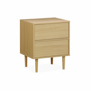 Comodino effetto legno naturale, marrone naturale