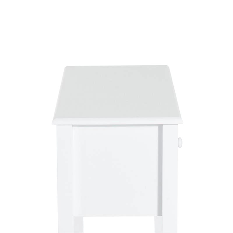 TAVOLO CONSOLLE MODERNO DA INGRESSO IN MDF CON 3 CASSETTI, 100X32X85 CM, BIANCO
