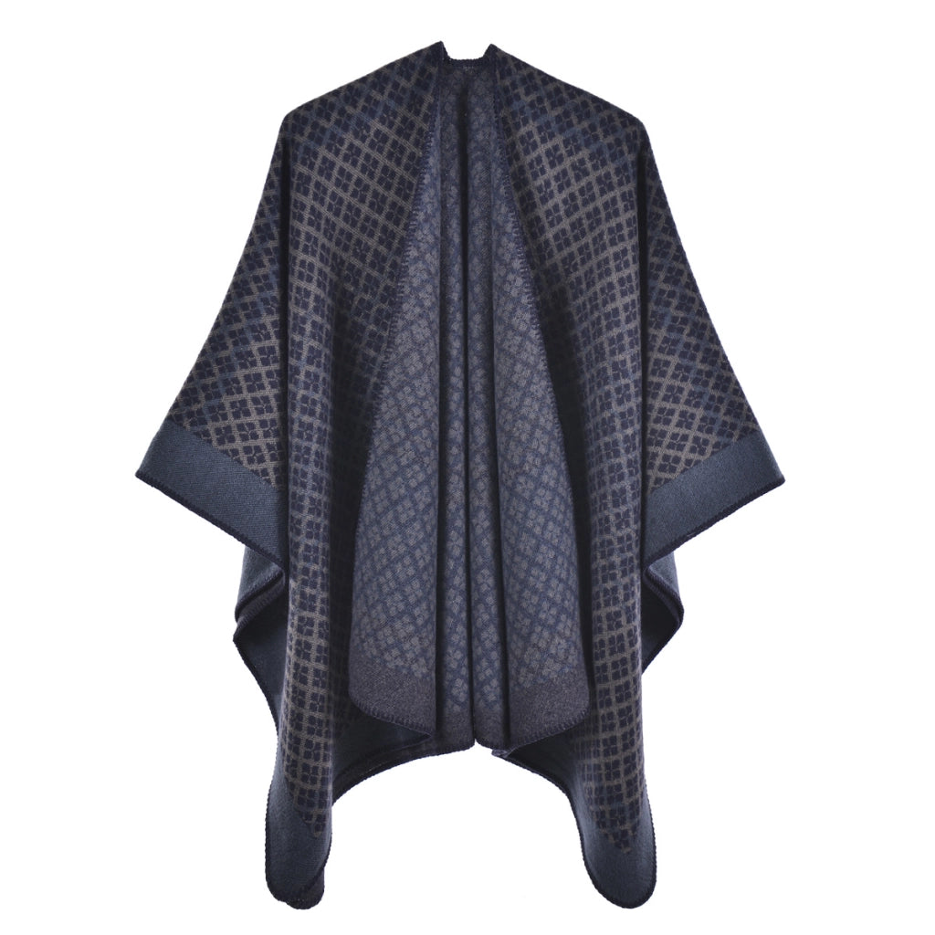 Nuovo scialle da donna, scialle diviso in cashmere con motivo mimetico retr¨°