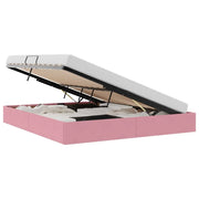 Letto matrimoniale | Letto per adulti | Letto ottomano con archiviazione Rosa 180 x 200 cm Velluto